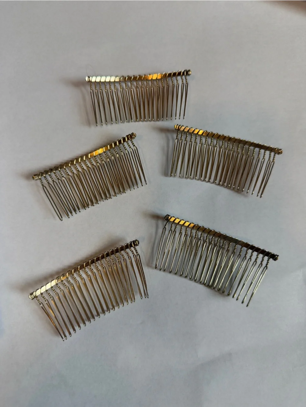 $2 w/ bundle-Set of Gold Combs - gold color
